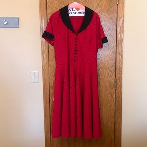 Gown Town red and black 50’s style dress, XXL